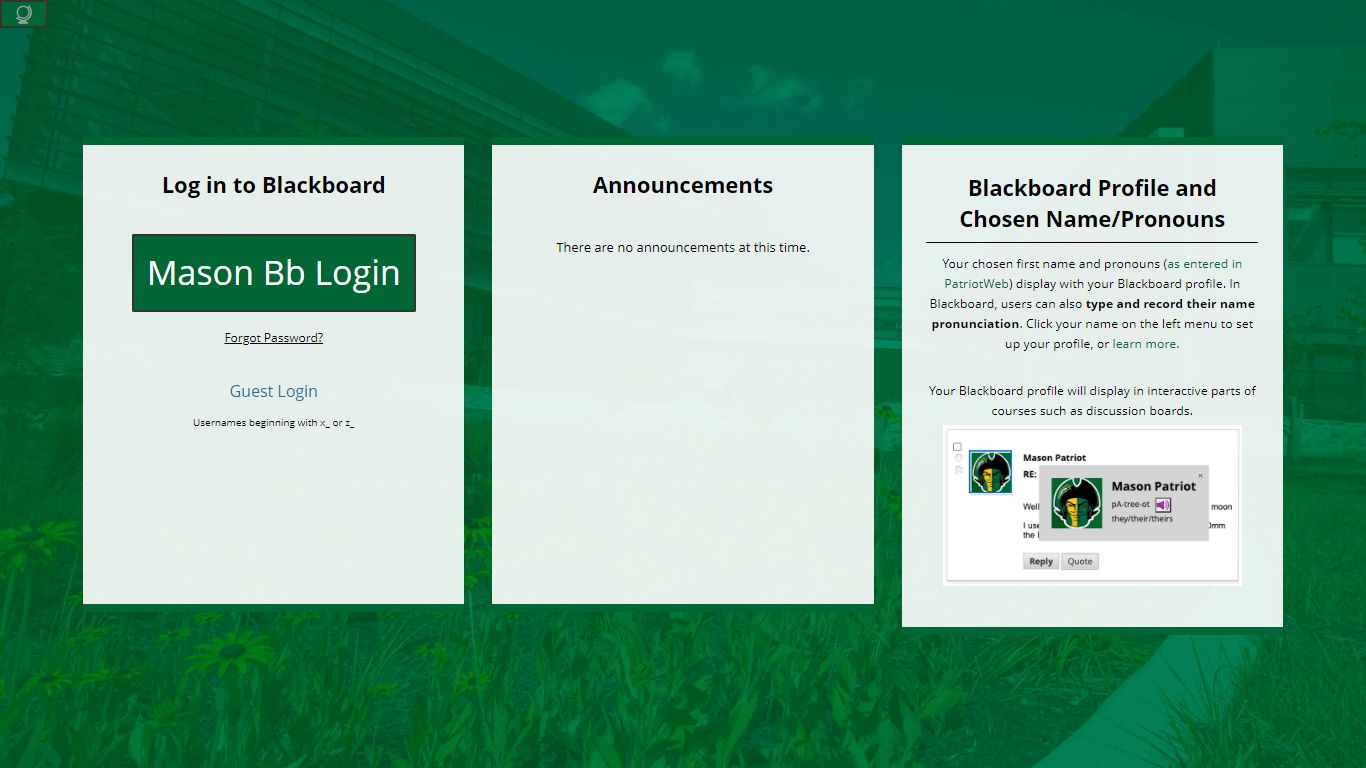 Blackboard Learn - George Mason University