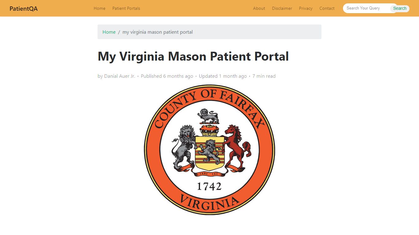 My Virginia Mason Patient Portal